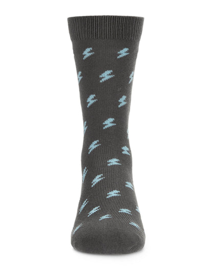 Lightning Bolt Boys Cotton Blend Crew Socks