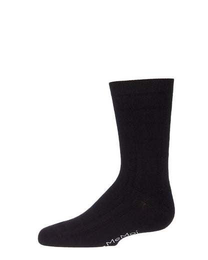 Solid Bamboo Blend Boy’s Crew Socks