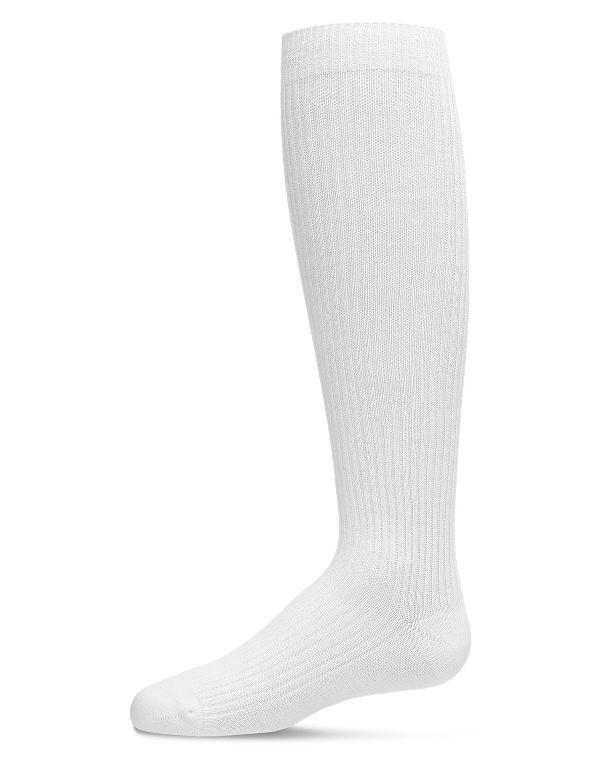 Thin Ribbed Girls Cotton Blend Knee High Sock