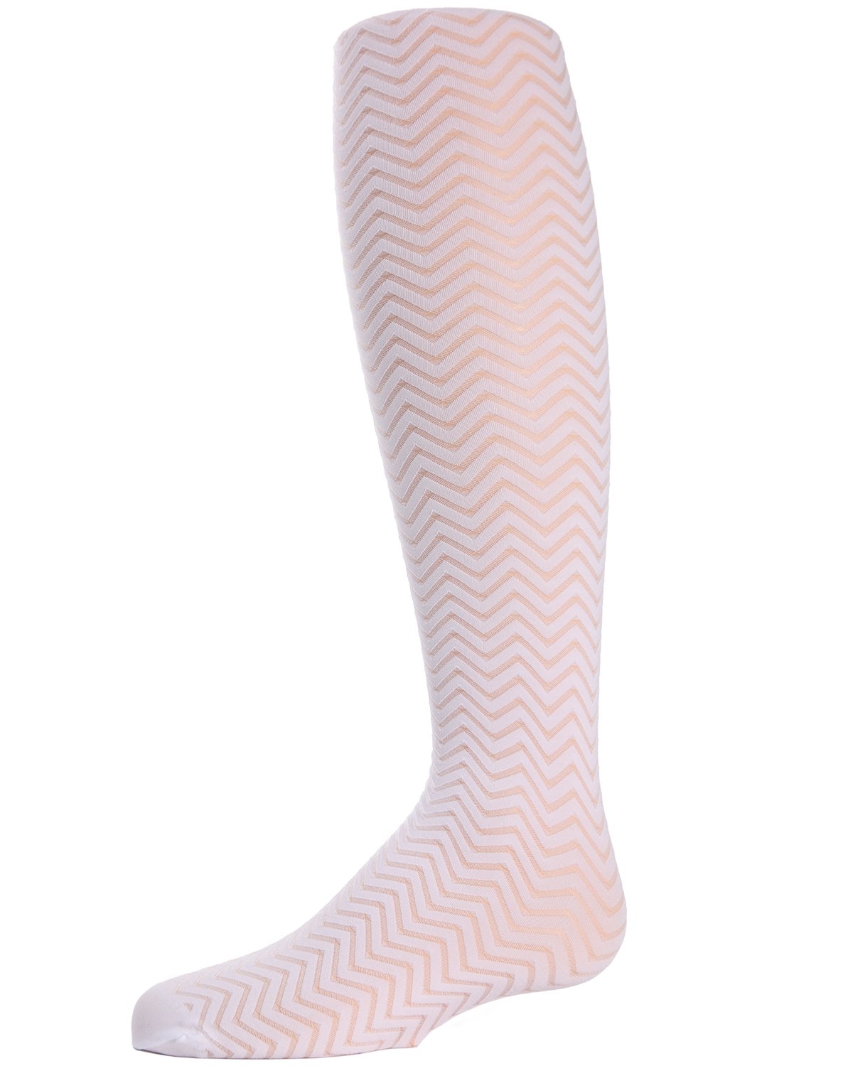 Girls' Chevron Wave Sheer Nylon Tights