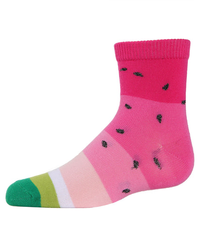 Watermelon Cotton Blend Ankle Socks 3-Pack