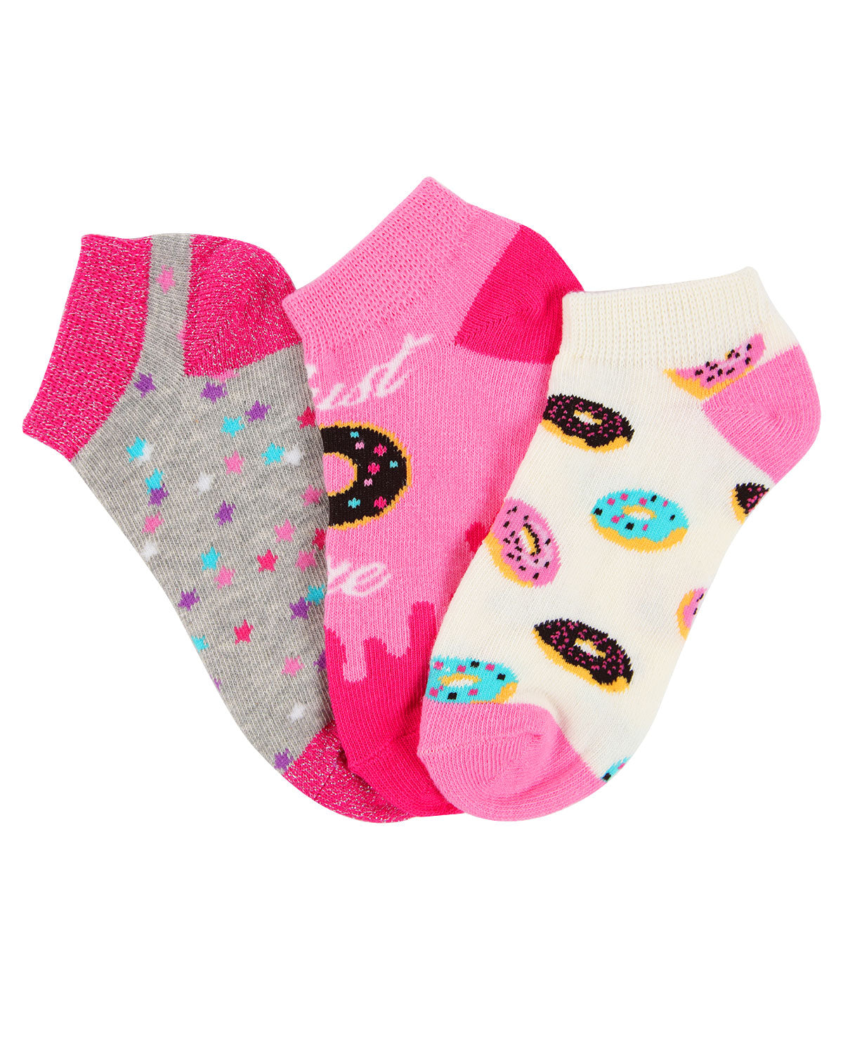 Donut Low-Cut Girls Socks 3-Pack