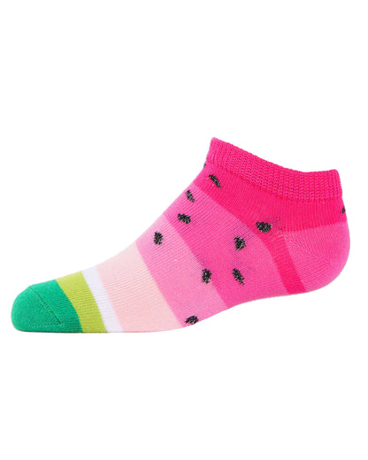 Watermelon No Show Cotton Blend Socks 3-Pack