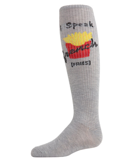 I Speak French Fries Girls Knee High Socks 2-Pack