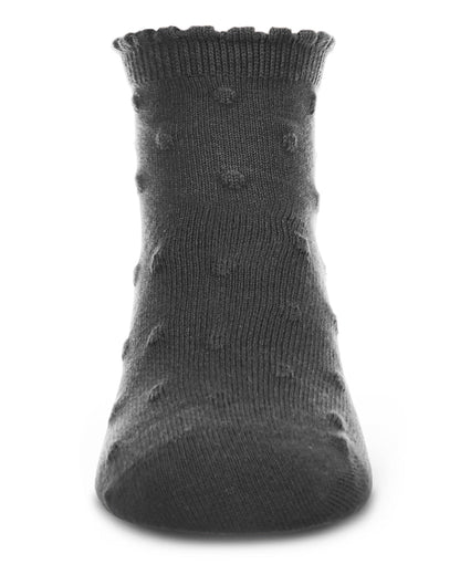 Cotton Blend Swiss Dot Anklet Socks
