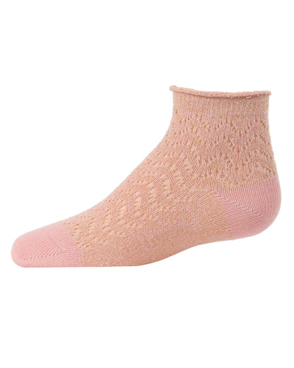 Fuzzy Shimmer Cotton Blend Anklet Socks