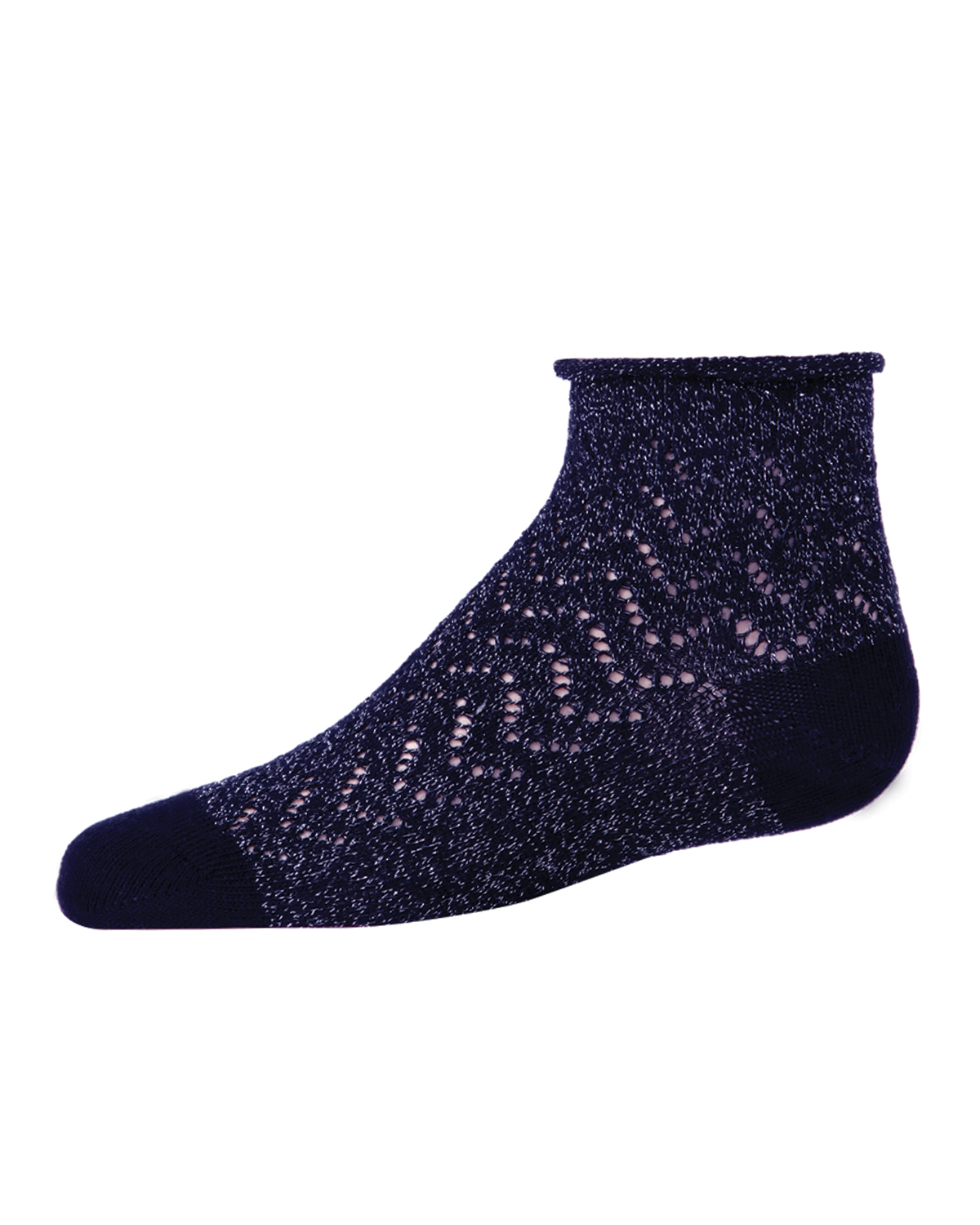 Fuzzy Shimmer Cotton Blend Anklet Socks