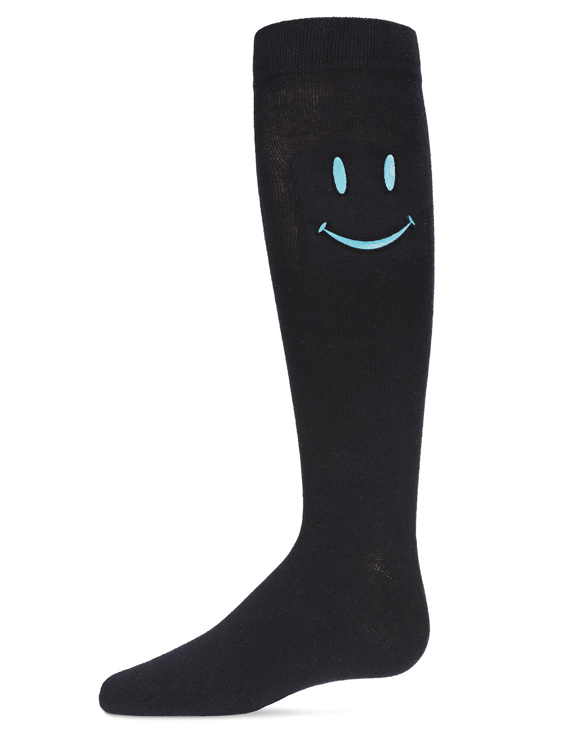 Girls' Smiley Embossed Knee-High Socks