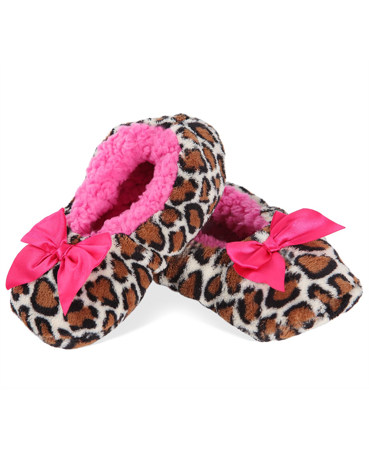 Kids' Spotted Leopard Non-Skid Slippers