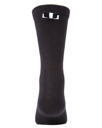 Black Tie Affair Girls Cotton Blend Crew Socks