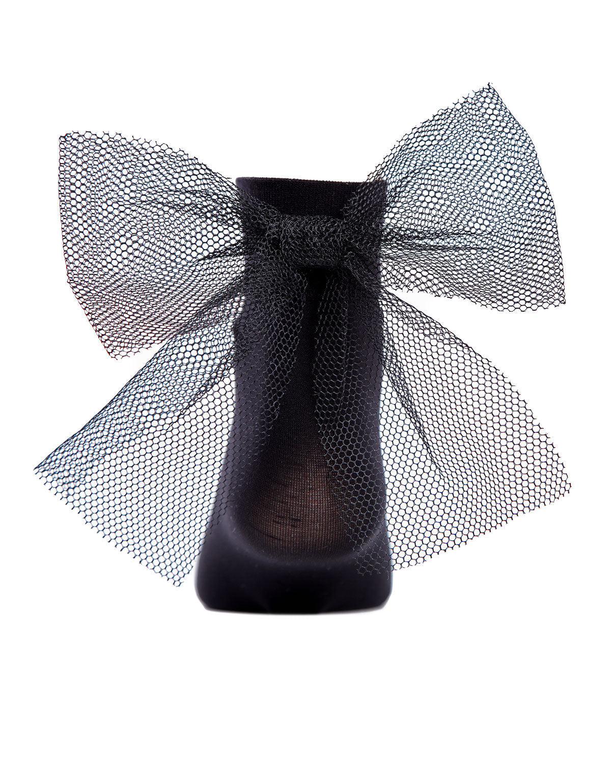 Microfiber Tulle Bow Anklet Socks