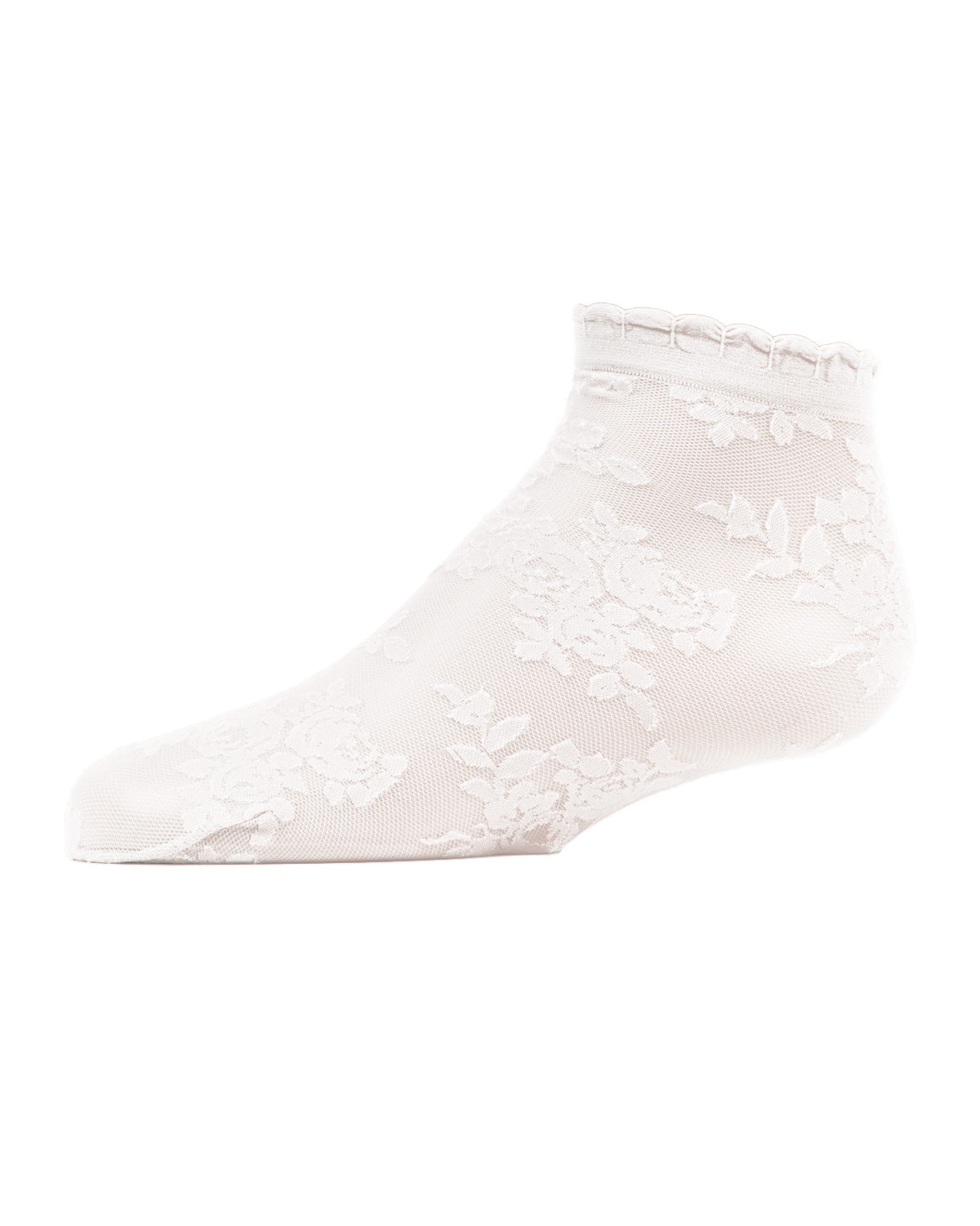 Botanic Sheer Girls Floral Embroidered Anklet Socks