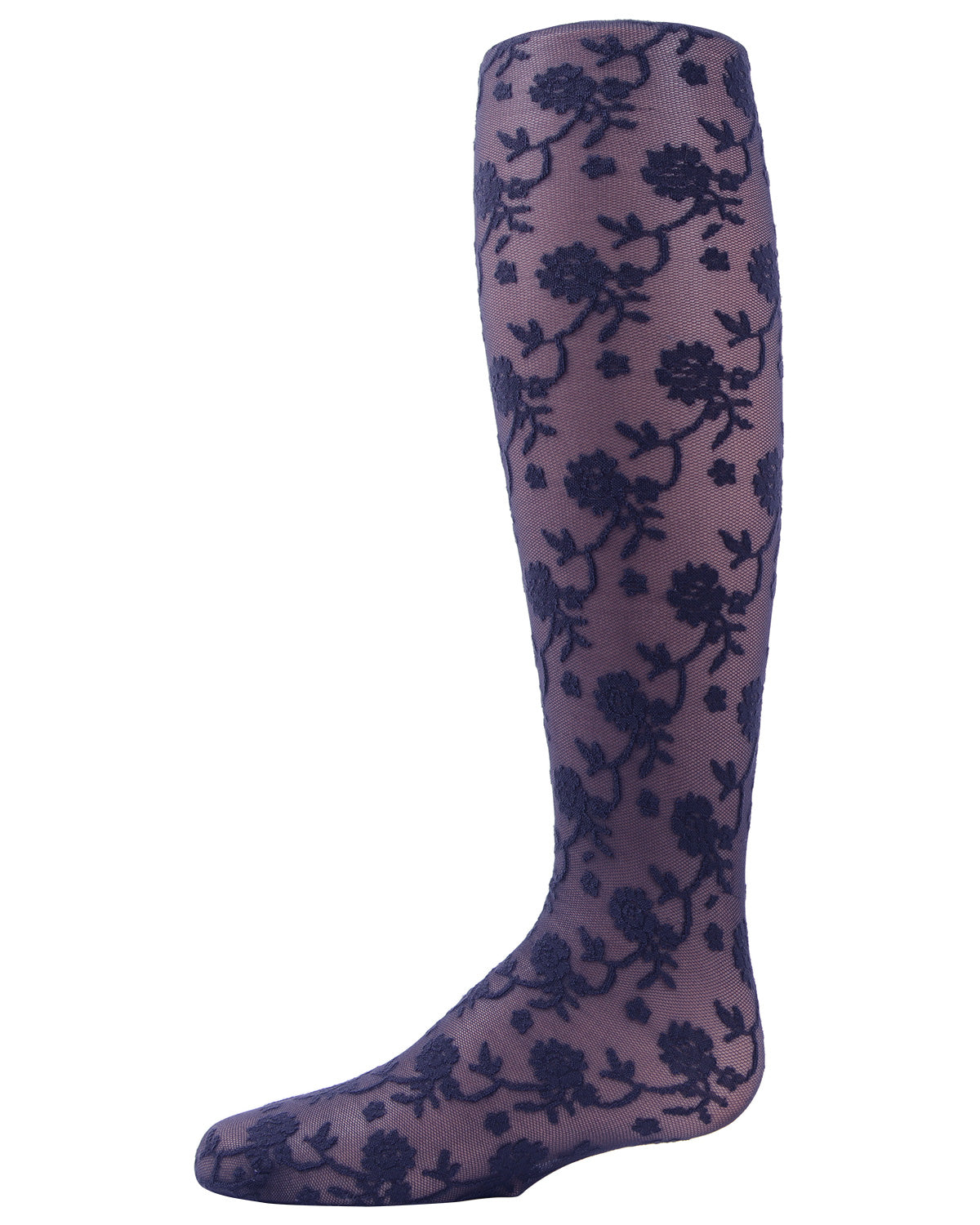 Girls' Floral Embroidery Roselle Sheer Tights