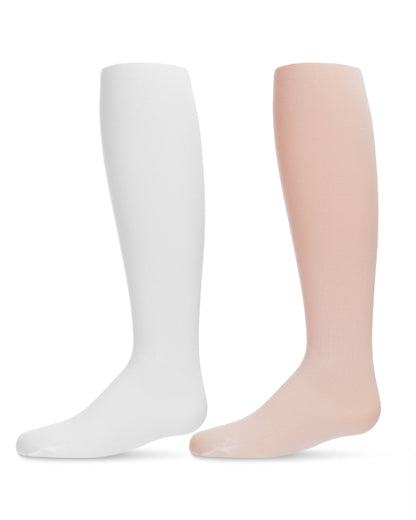 Solid Girl’s Opaque Microfiber Tights 2-Pack