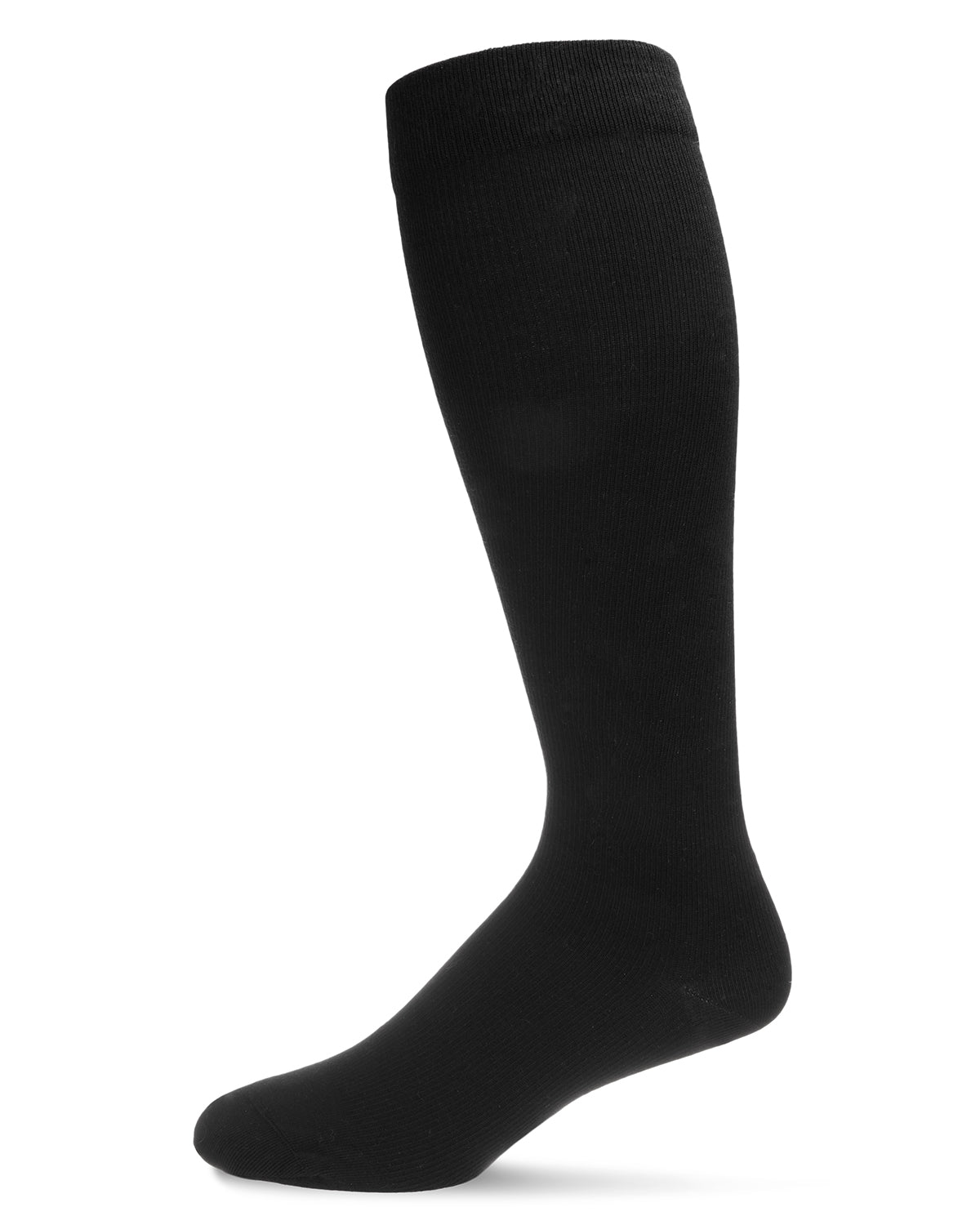 2 Pair Solid Cotton Blend Graduated Compression Socks