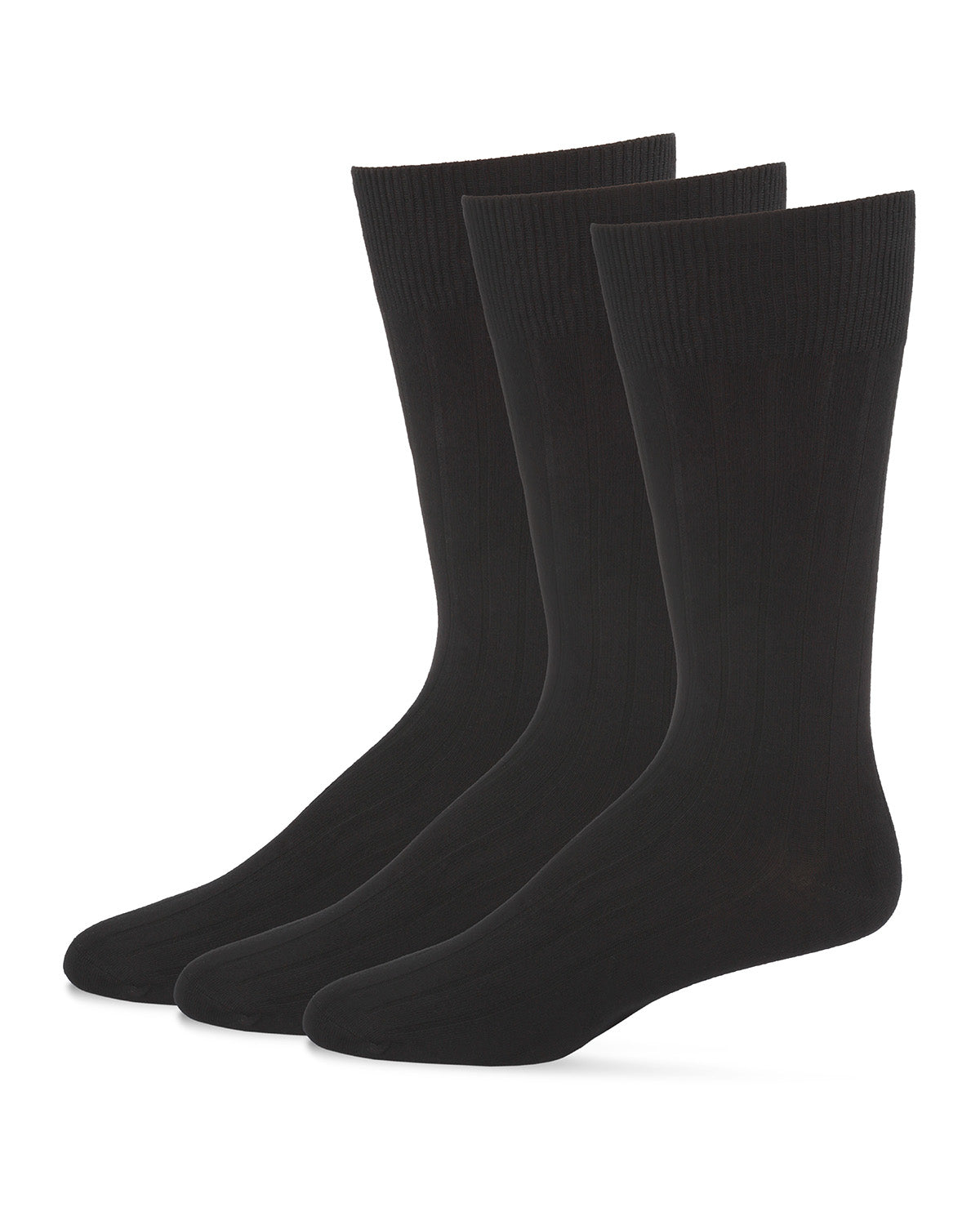 Bamboo Blend Men's Ribbed Socks 3 Pack