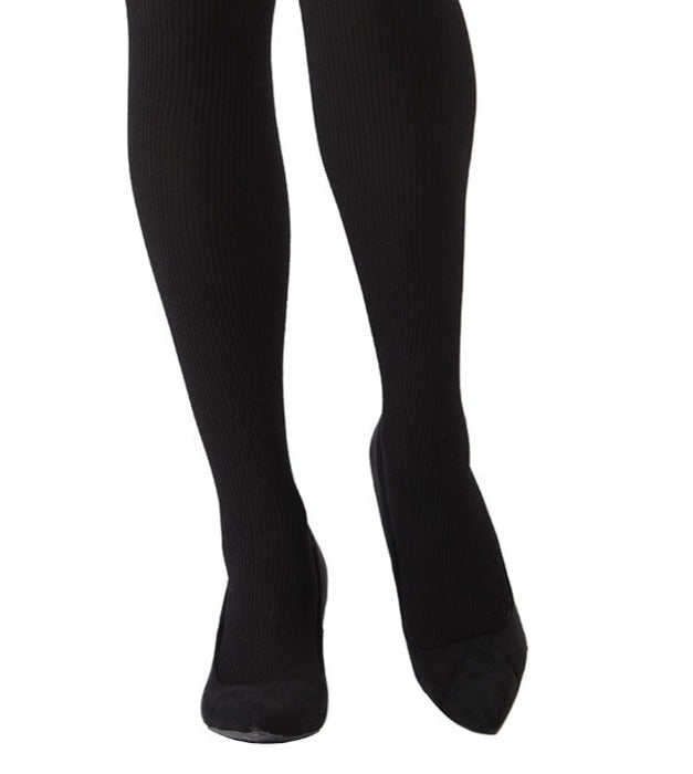 Women's Twin Rib Opaque Nylon Control Top Tights