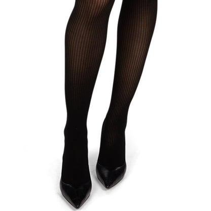 Women's Fine Ribbed Opaque Nylon Tights