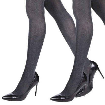 Softer Shade of Grey Control Top Tights 2-Pack