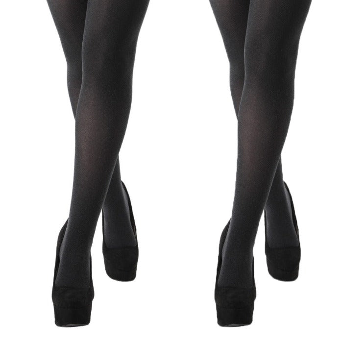 Softer Shade of Grey Control Top Tights 2-Pack