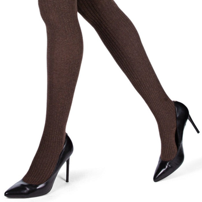 Boston Ribbed Cotton Blend Sweater Tights