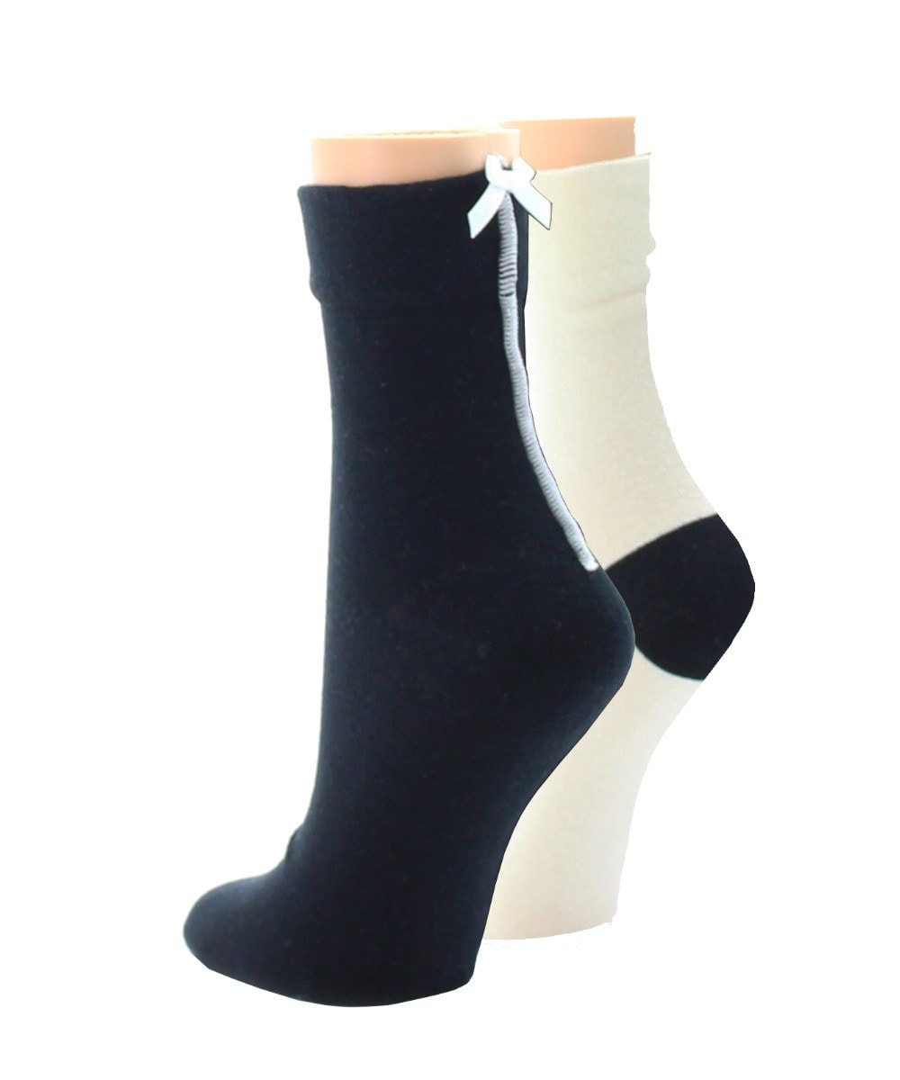 Basic Blend Cotton Ankle Socks 2 Pack
