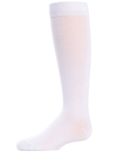 Cotton Blend Knee High Girls Uniform Socks