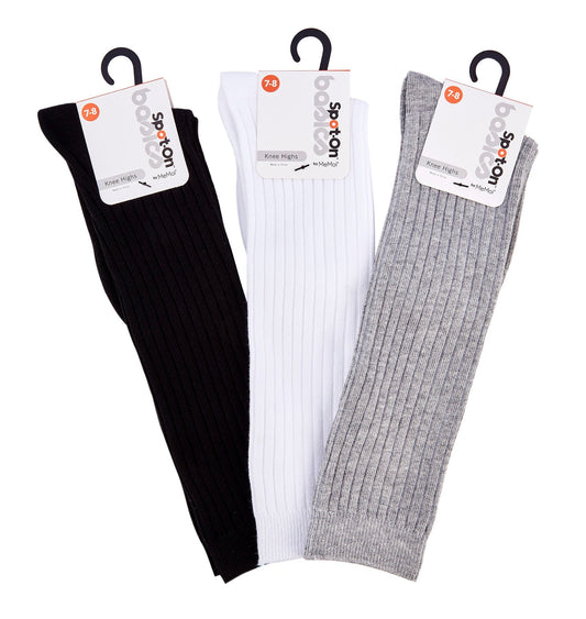 Ribbed Cotton Blend Knee High Sock