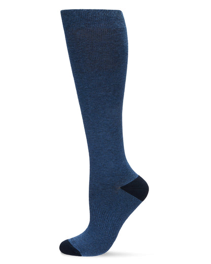 WellFit 15-20mmHg Off Black Cotton Compression Socks