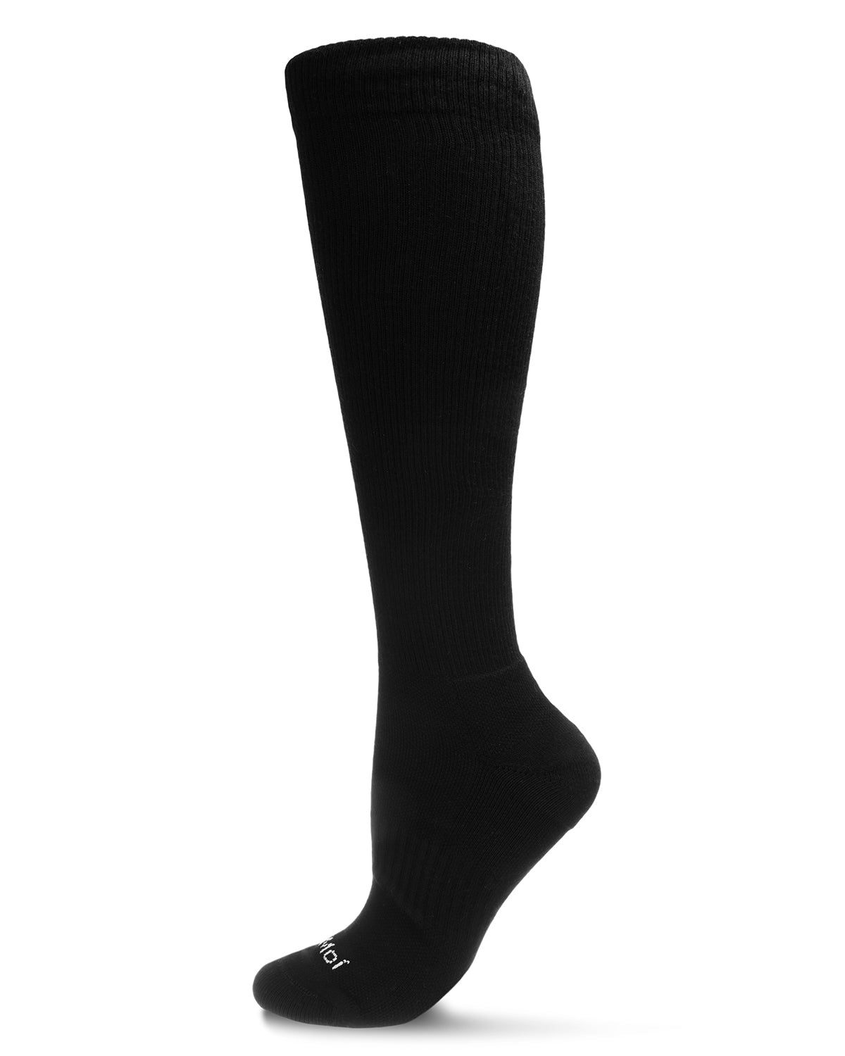 Unisex Classic Athletic Cushion Sole Knee High Cotton Blend 15-20mmHg Graduated Compression Socks