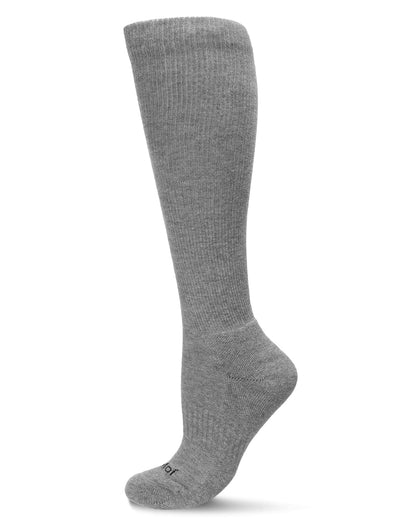 Unisex Classic Athletic Cushion Sole Knee High Cotton Blend 15-20mmHg Graduated Compression Socks